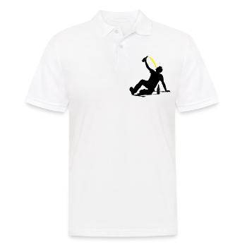 Drinking Bier Silhouette - Männer Poloshirt - Weiß - Vorne - Kai (181cm)