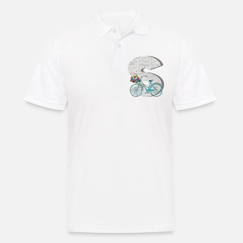 fahrrad e 100 s - Männer Poloshirt - Weiß