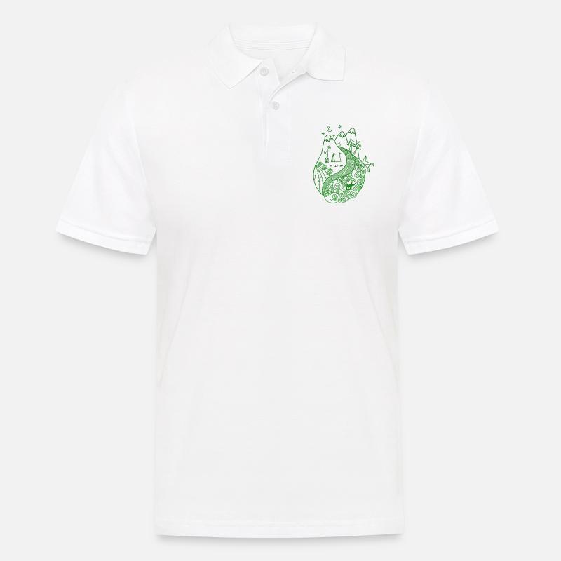Halte die Erde einfach - Männer Poloshirt - Weiß
