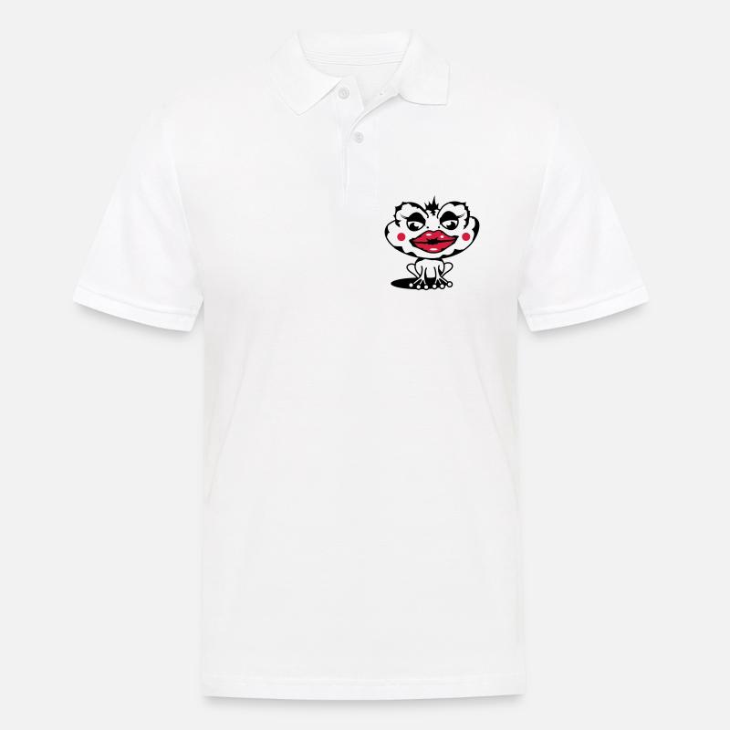 Eine Kröte mit dicker Lippe - Männer Poloshirt - Weiß