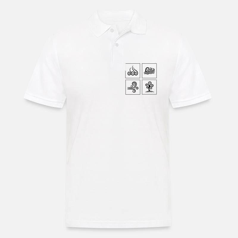4 Elemente - Männer Poloshirt - Weiß