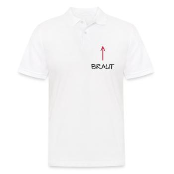 Braut Junggesellenabschied Junggesellin Pfeil - Männer Poloshirt - Weiß - Vorne - Kai (181cm)