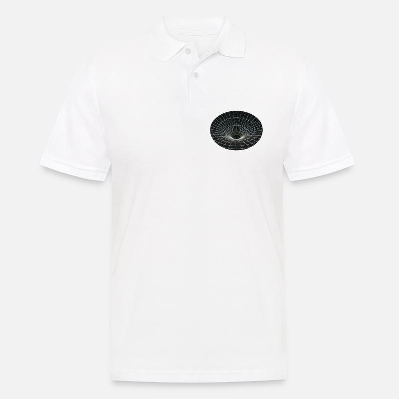 Vortex-Gitter Wurmloch - Männer Poloshirt - Weiß