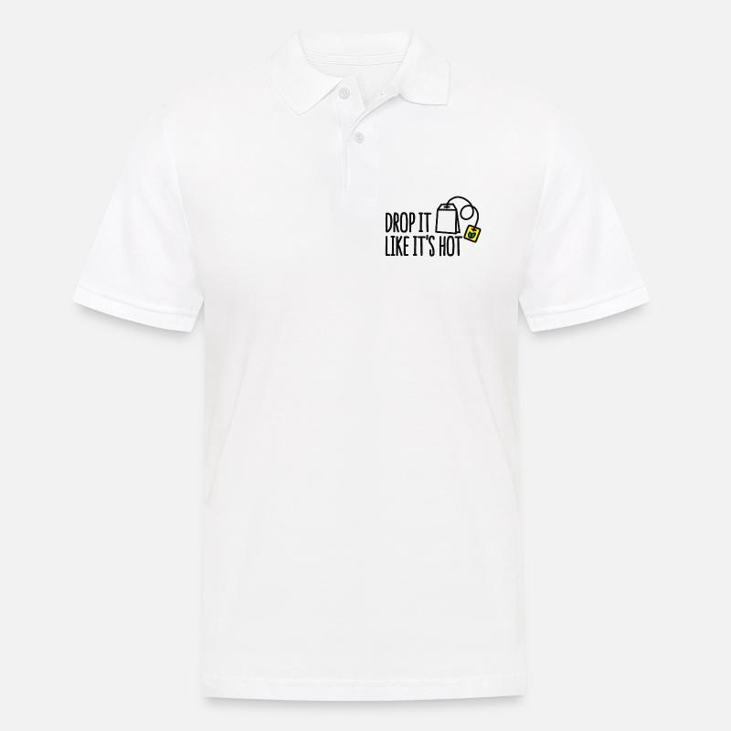 Drop it likes it's hot - Männer Poloshirt - Weiß