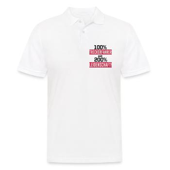 Traktor , Treckerfahrer 200% Leidenschaft ...(25) - Männer Poloshirt - Weiß - Vorne - Kai (181cm)