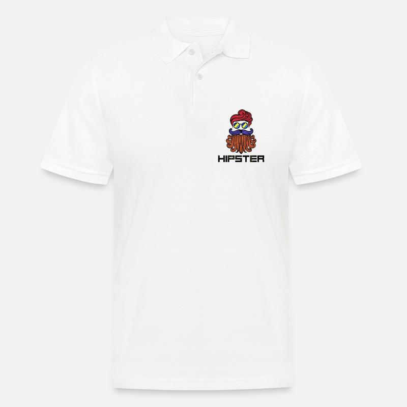 Bart Hipster Spruch Bartfrisur Bartträger - Männer Poloshirt - Weiß
