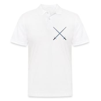 Gekreuzte Schwerter. - Männer Poloshirt - Weiß - Vorne - Kai (181cm)