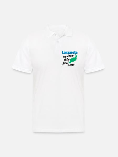 Lanzarote, mein zweites Zuhause - Männer Poloshirt - Weiß