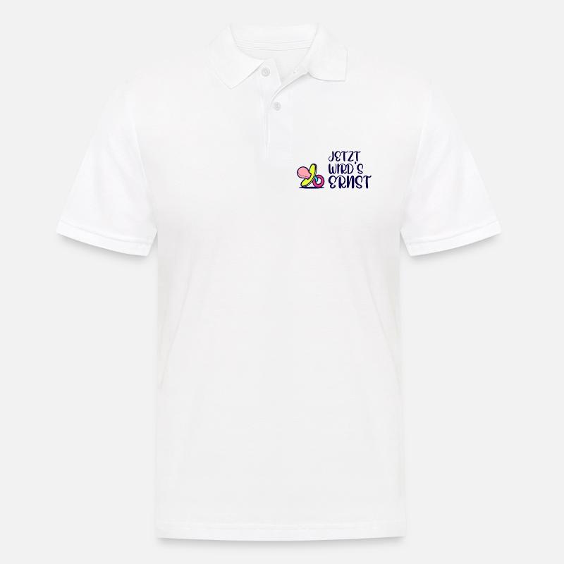 Elternschaft Eltern Geburt Statement Schwanger - Männer Poloshirt - Weiß