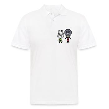 Freizeit Spieler Statement Padel Ball Schläger - Männer Poloshirt - Weiß - Vorne - Kai (181cm)