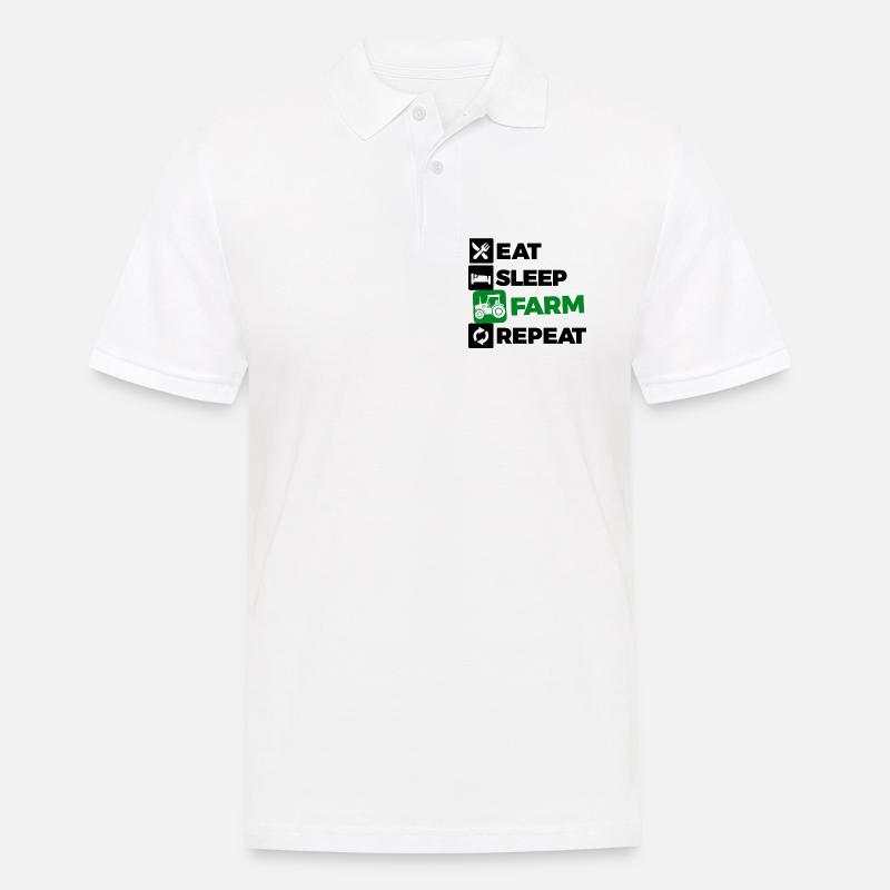 Kraftfahrzeug Traktor Statement Ackerbau Biobauer - Männer Poloshirt - Weiß