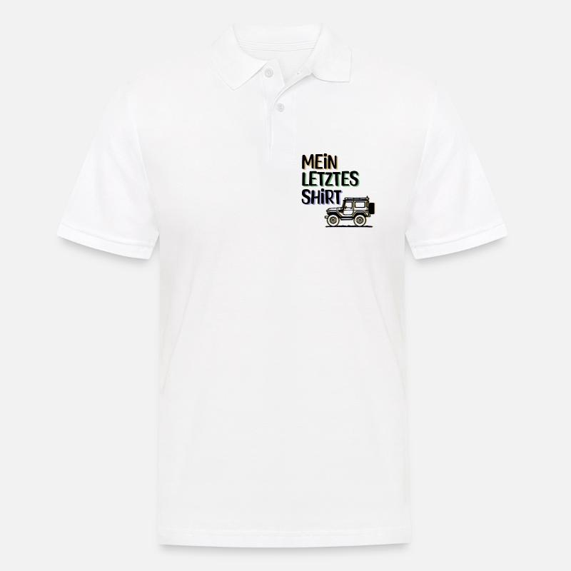 Wanderer Camping Statement Campingplatz Ferien - Männer Poloshirt - Weiß