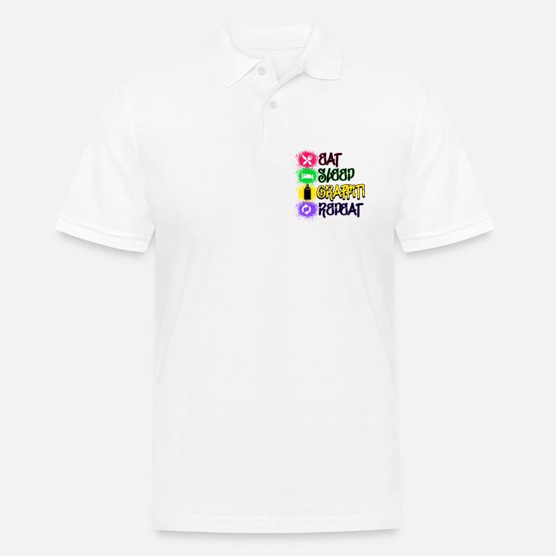 Graffiti Statement Sprayer Spraydose Kunst - Männer Poloshirt - Weiß