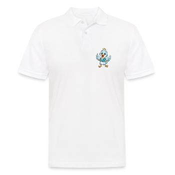 Colombe mignon personnage de dessin animé Kawaii Clipart - Polo Homme - blanc - Devant - Kai (181cm)