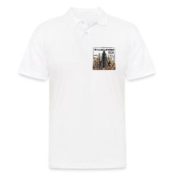 Auch Wolkenkratzer haben als Keller angefangen - Männer Poloshirt - Weiß - Vorne - Kai (181cm)