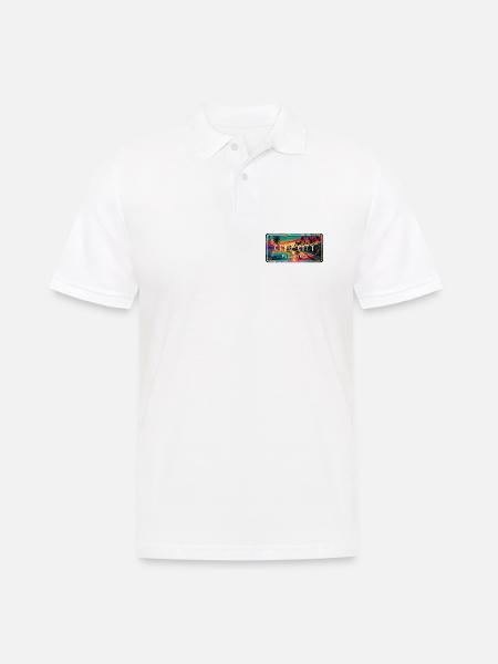 Cebu City – Tropical Retro Sign - Men's Polo Shirt - white