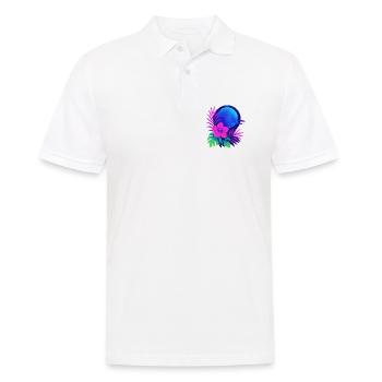 Neon Tropic Moon - Männer Poloshirt - Weiß - Vorne - Kai (181cm)