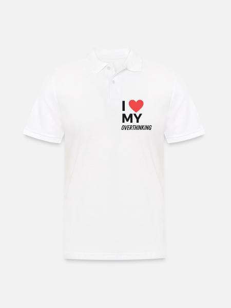 J’adore trop réfléchir - Polo Homme - blanc
