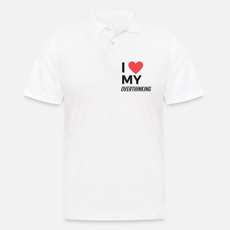 I Love My Overthinking - Männer Poloshirt - Weiß