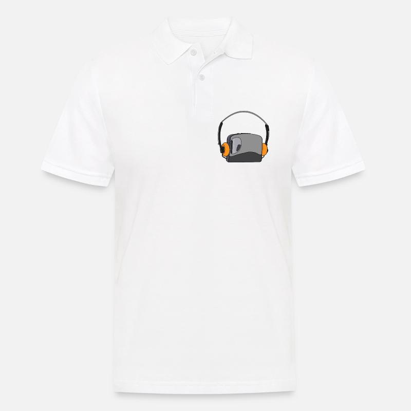 Cool Portable Cassette Audio Player - Men's Polo Shirt - white
