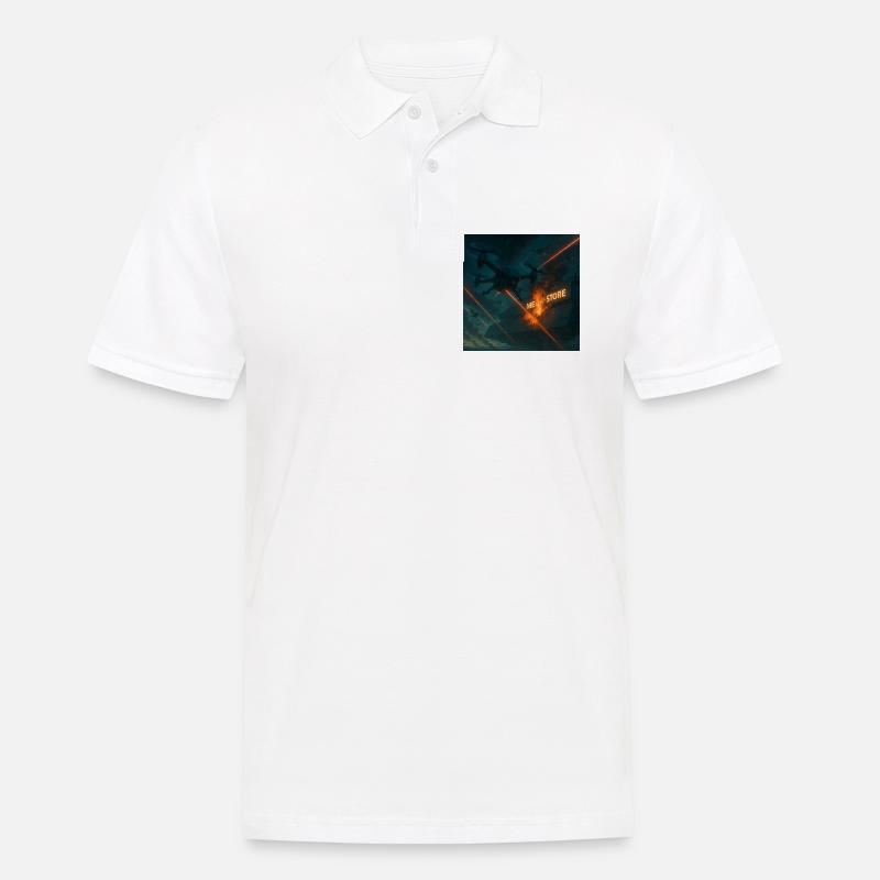 Futuristisches Angriffsbild eines Luftwaffenstützpunkts - Männer Poloshirt - Weiß