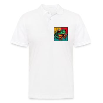 frog - Men's Polo Shirt - white - Front - Kai (181cm)