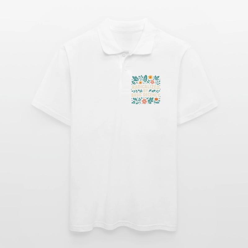Radicalized by basic decency Men's Polo Shirt