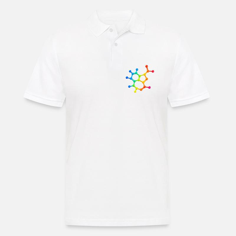 Trippy acid has visual effect - Männer Poloshirt - Weiß