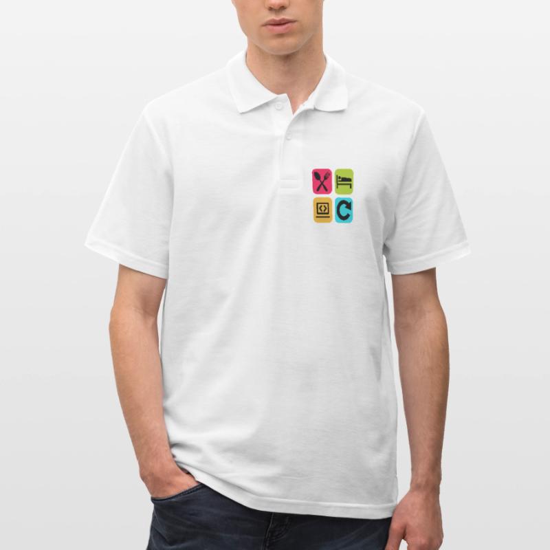 Eat Sleep Program Repeat Funny Quote Code Men's Polo Shirt