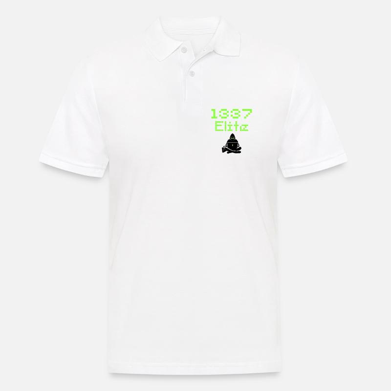 1337 Elite Hacker Squad, Leet Hacker - Männer Poloshirt - Weiß