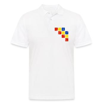 Farben Ornament Muster - Grundfarben - Männer Poloshirt - Weiß - Vorne - Kai (181cm)
