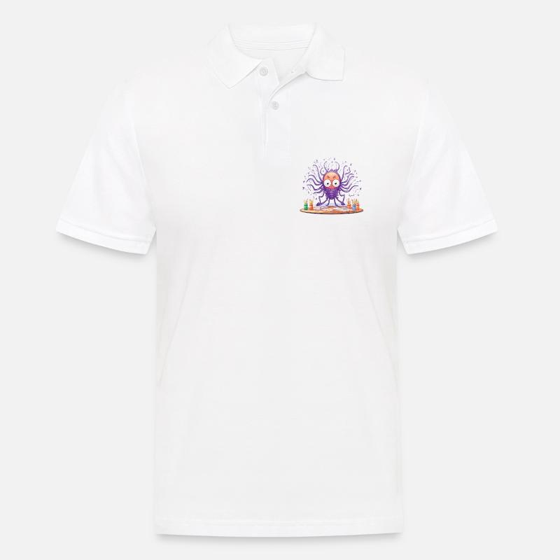 Creative Ink Octopus - Polo Homme - blanc