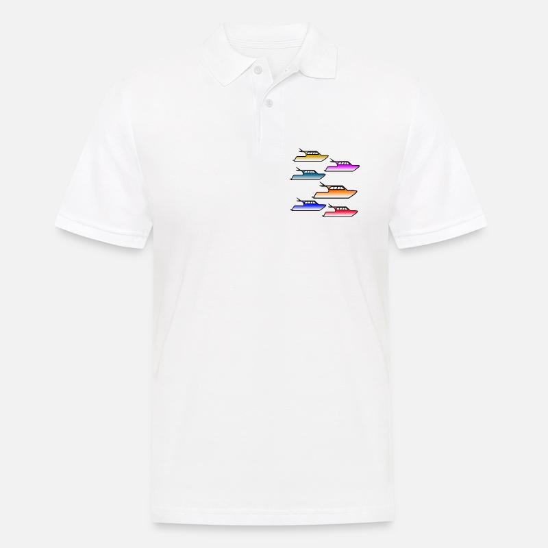 Motorboote - Männer Poloshirt - Weiß