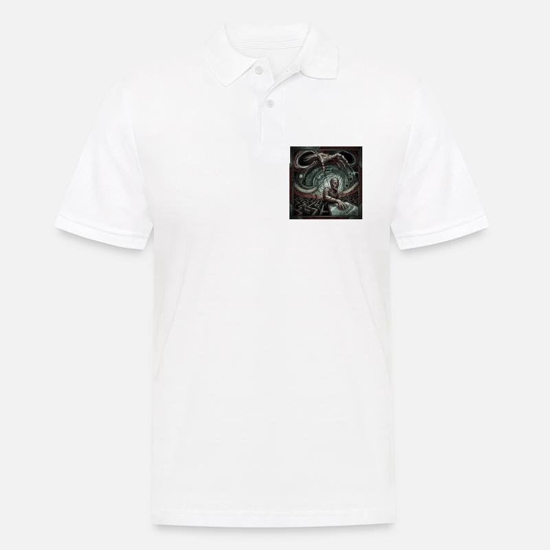Kontrollstränge - Männer Poloshirt - Weiß