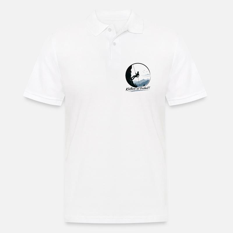 Klettern3 - Männer Poloshirt - Weiß