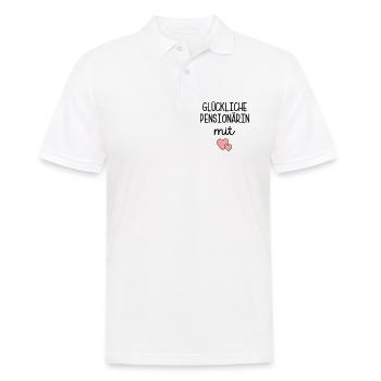Herz - Glückliche Pensionärin - Männer Poloshirt - Weiß - Vorne - Kai (181cm)