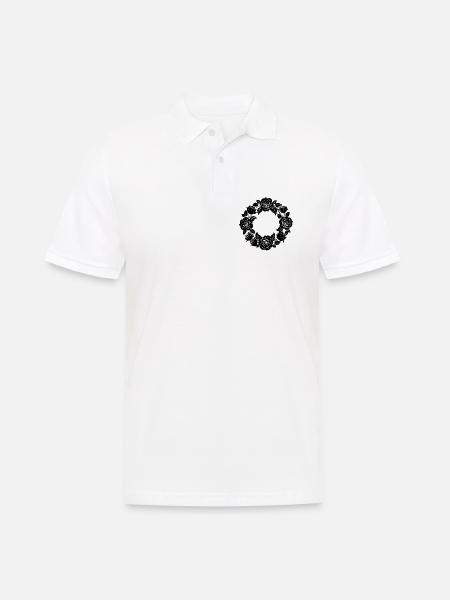 Rose Wreath - Men's Polo Shirt - white