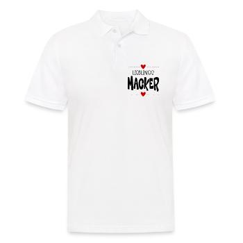 Macker Liebling - Männer Poloshirt - Weiß - Vorne - Kai (181cm)