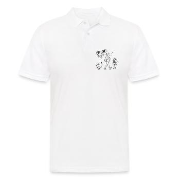 Offline Abenteuer Wanderin Pfadzeichen - Männer Poloshirt - Weiß - Vorne - Kai (181cm)