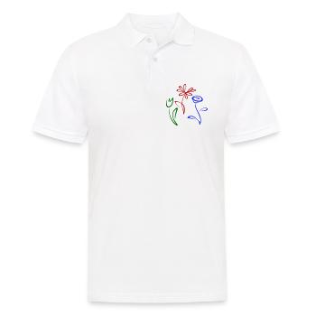 Three flowers - Men's Polo Shirt - white - Front - Kai (181cm)