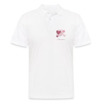 MAMAN. FÊTE DES MÈRES. COEUR. FÊTE. MERCI - Polo Homme - blanc - Devant - Kai (181cm)