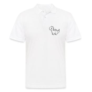 Dino Dinosaurier - Männer Poloshirt - Weiß - Vorne - Kai (181cm)