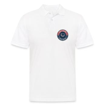 Vintage Software Engineer Code Terminal Patch Top - Männer Poloshirt - Weiß - Vorne - Kai (181cm)