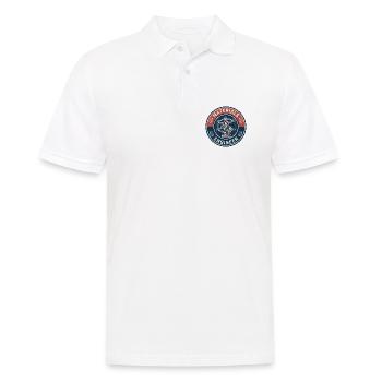 Vintage Materials Engineer Kristallgitter-Abzeichen - Männer Poloshirt - Weiß - Vorne - Kai (181cm)