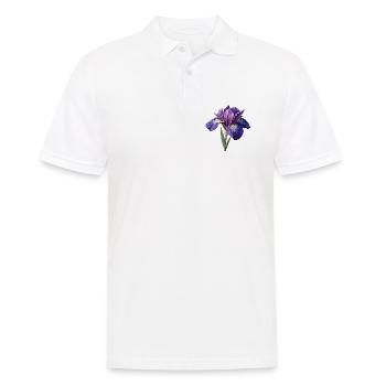 Irisblume - Männer Poloshirt - Weiß - Vorne - Kai (181cm)