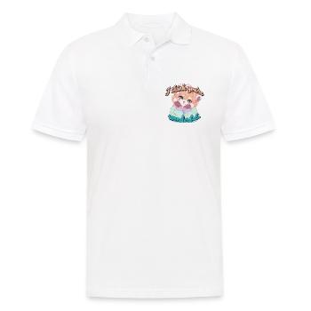 Roter Panda mit Herz - Männer Poloshirt - Weiß - Vorne - Kai (181cm)
