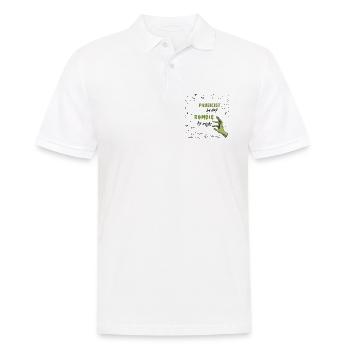 Physicist by day Zombie by night - Physik Formeln - Männer Poloshirt - Weiß - Vorne - Kai (181cm)