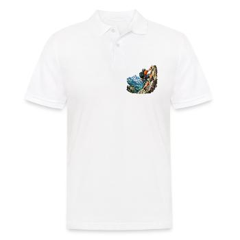 Kletter Abenteuer für Bergsteiger - Männer Poloshirt - Weiß - Vorne - Kai (181cm)