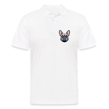 Französischer Bulldoggenkopf - Männer Poloshirt - Weiß - Vorne - Kai (181cm)