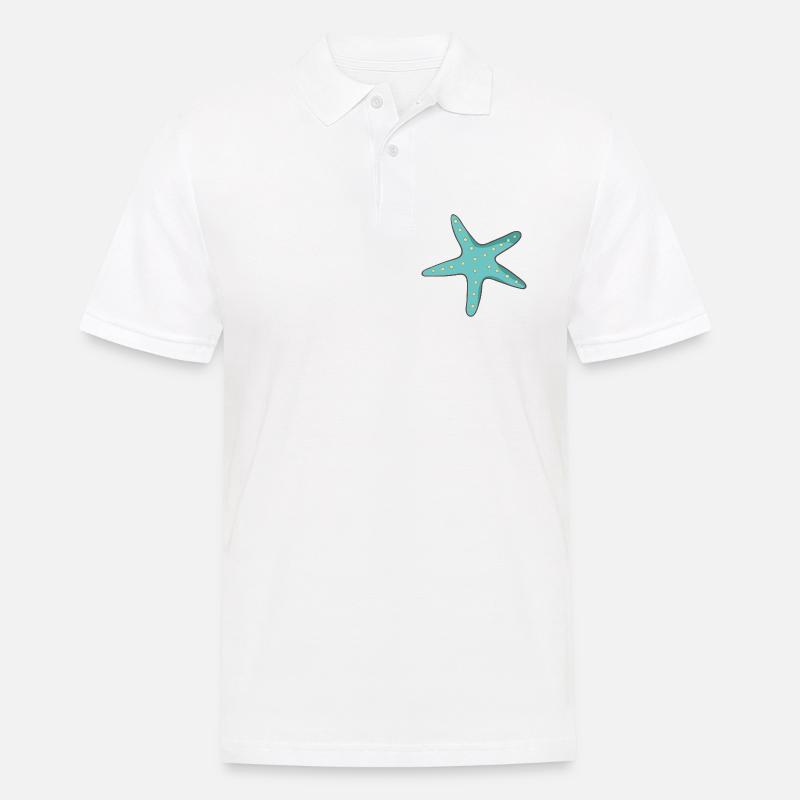 Seestern - Männer Poloshirt - Weiß